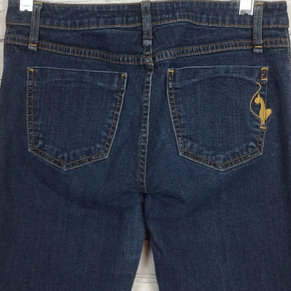 Phat Fashion Silver Label Women’s/Juniors Jeans Size 7 Flare Leg Embroidered Fun